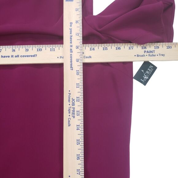 LRL Ralph Lauren Shift Dress 2 Women Cold Shoulder Red Cranberry NEW NWT Office - Picture 4 of 12